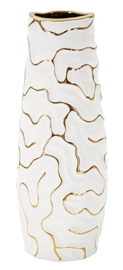 Vaso GLAM – Branco e Dourado