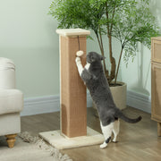 Poste Arranhador para Gatos – 41x41x81 cm – Bege – Aglomerado de madeira