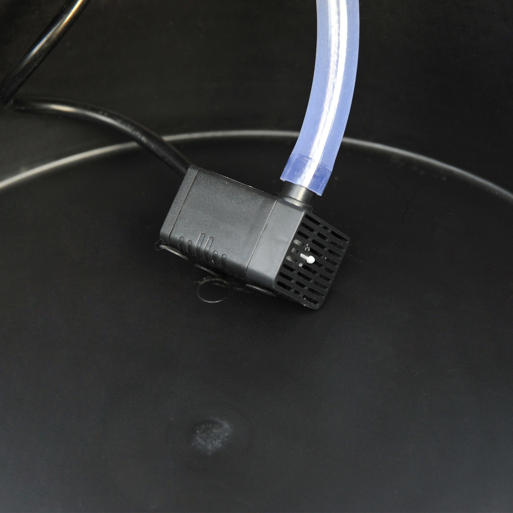 Fonte de Água em Madeira Carbonizada de 2 Níveis Ø44,5x58,5 cm