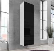 Vitrina modelo Nerea V4 (40x170cm) em preto e branco