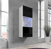 Elegante Móvel Pendurado Modelo Nerea V3 (40x126cm) em Branco e Preto