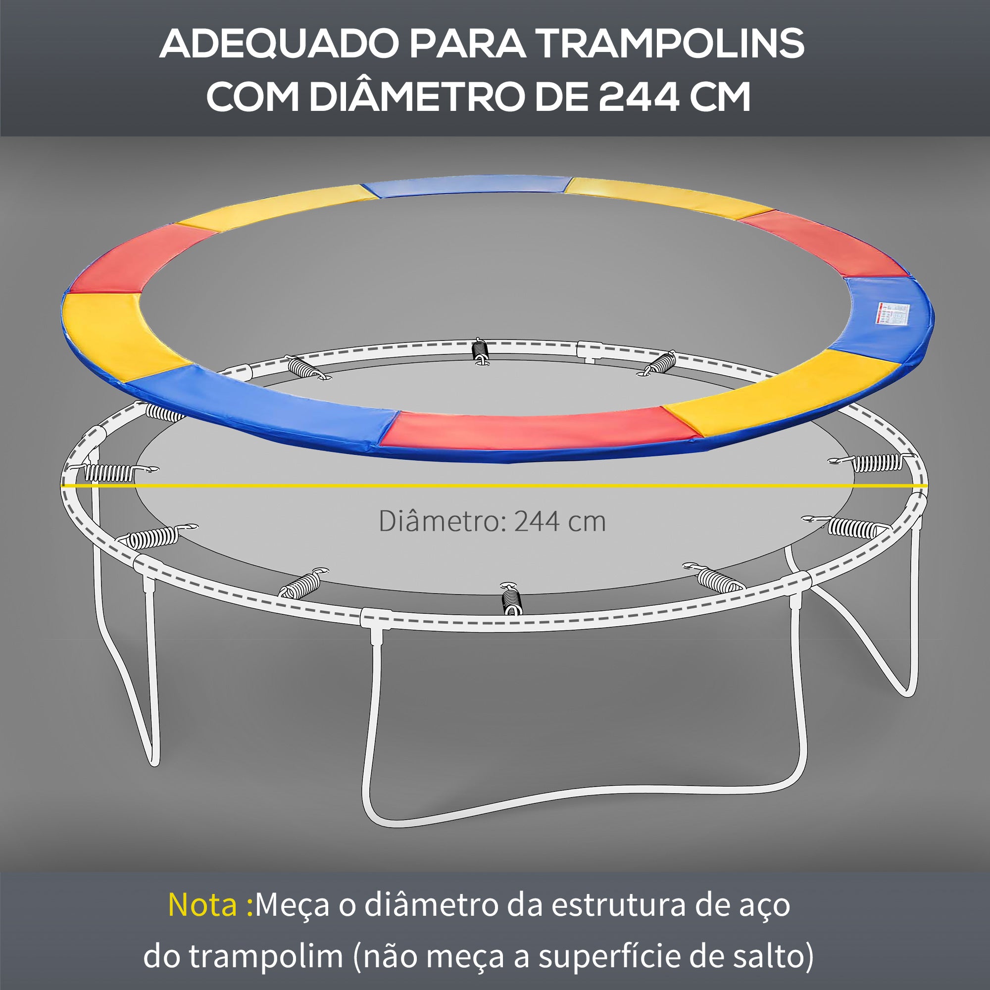 Cobertura de Proteção para Trampolim Ø244 cm Multicolor