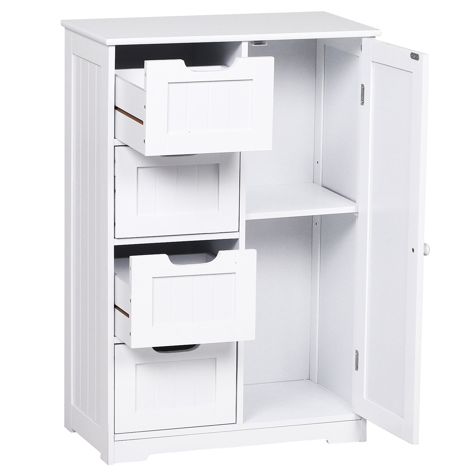 Armário Casa de Banho Móvel Auxiliar Branco 56x30x83 cm