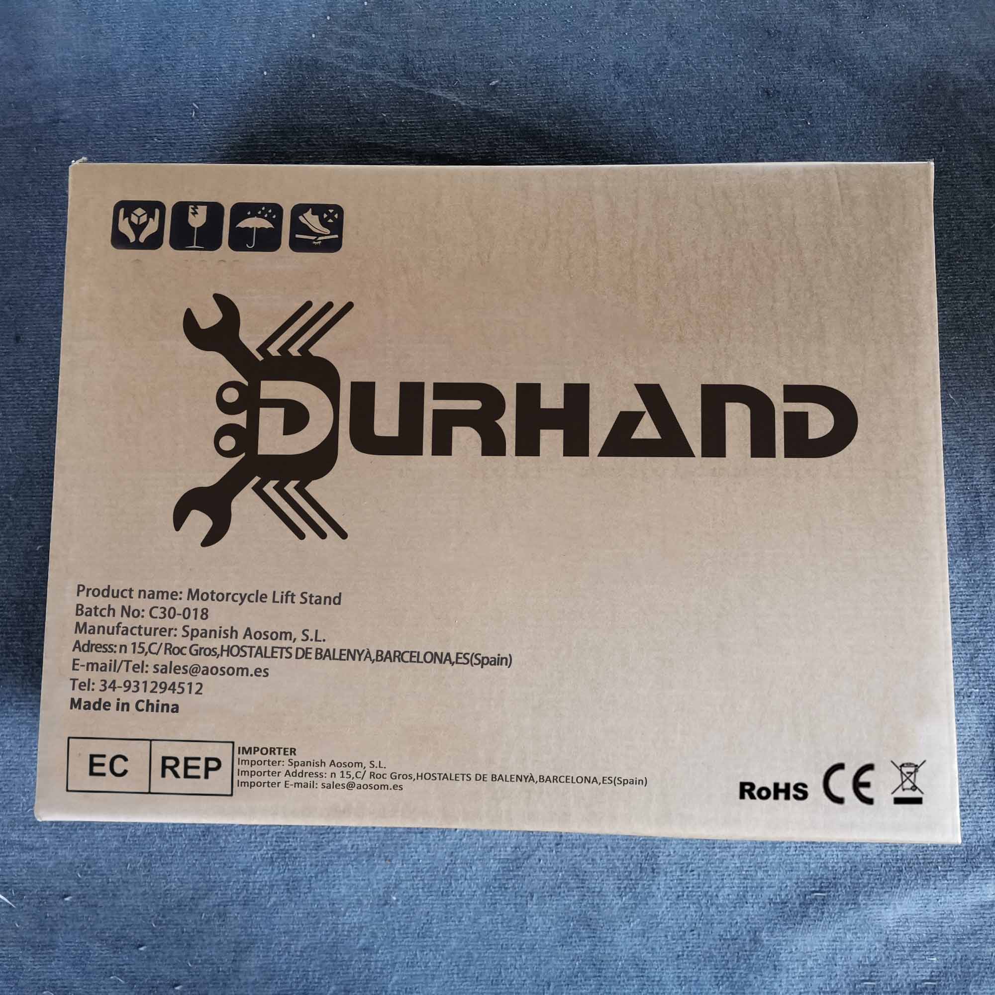 Plataforma Elevadora para Motocicletas 49.5x31x53cm Vermelho e Preto