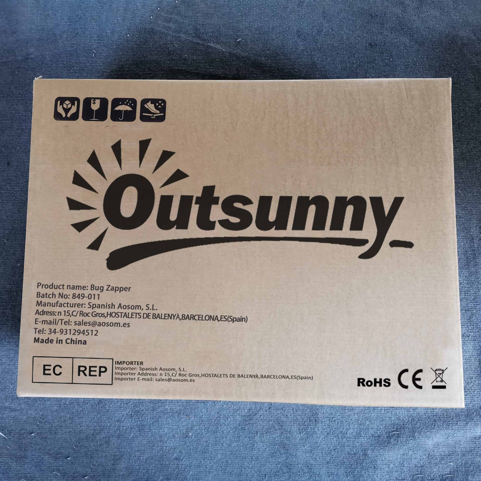 Lâmpada Anti-Mosquitos Elétrica 20W Branco e Cinza 37,5x8,5x26,5cm