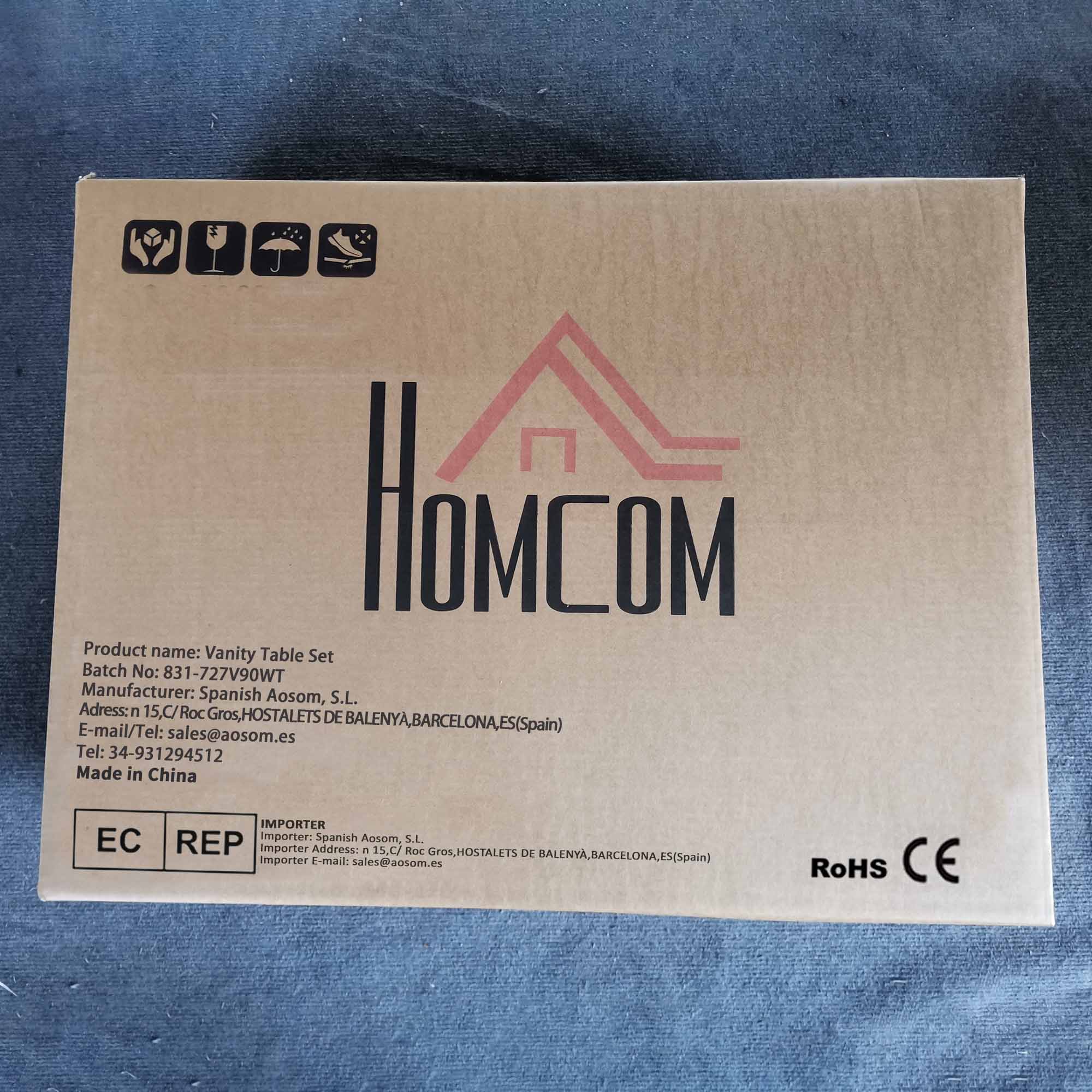 Toucador de Maquilhagem Branco 80x40x140 cm LED