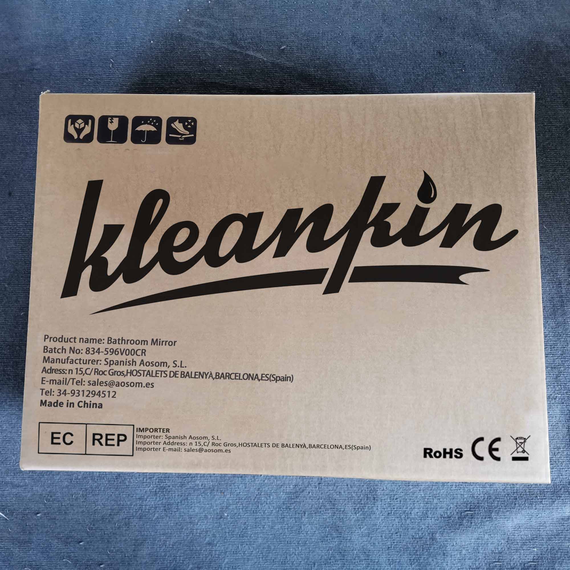 Espelho de Casa de Banho LED Ø60x3 cm Prateado