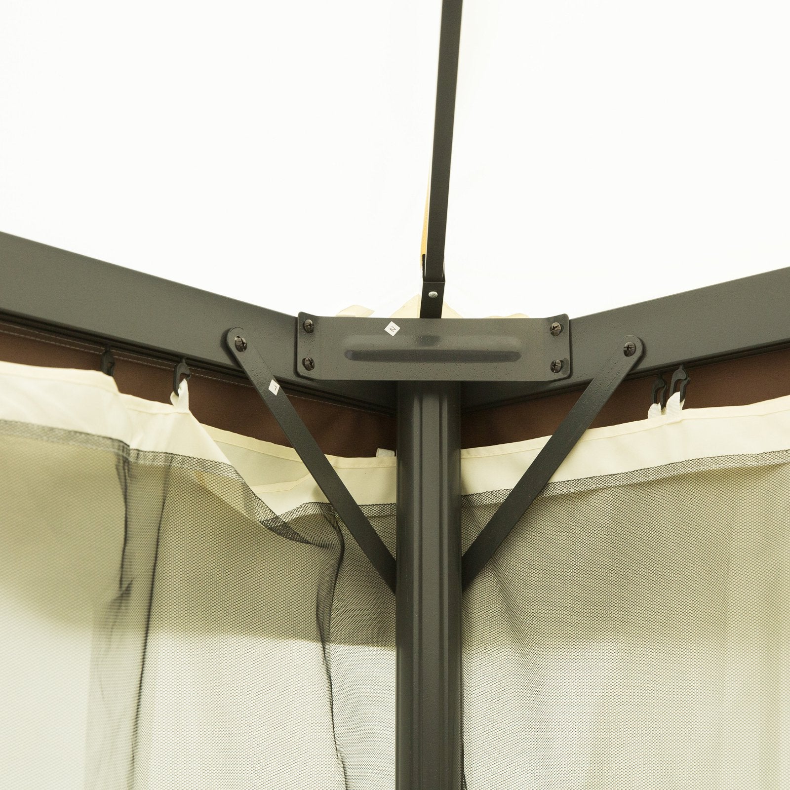Pérgola de Jardim 390x290x270 cm Creme e Marrom