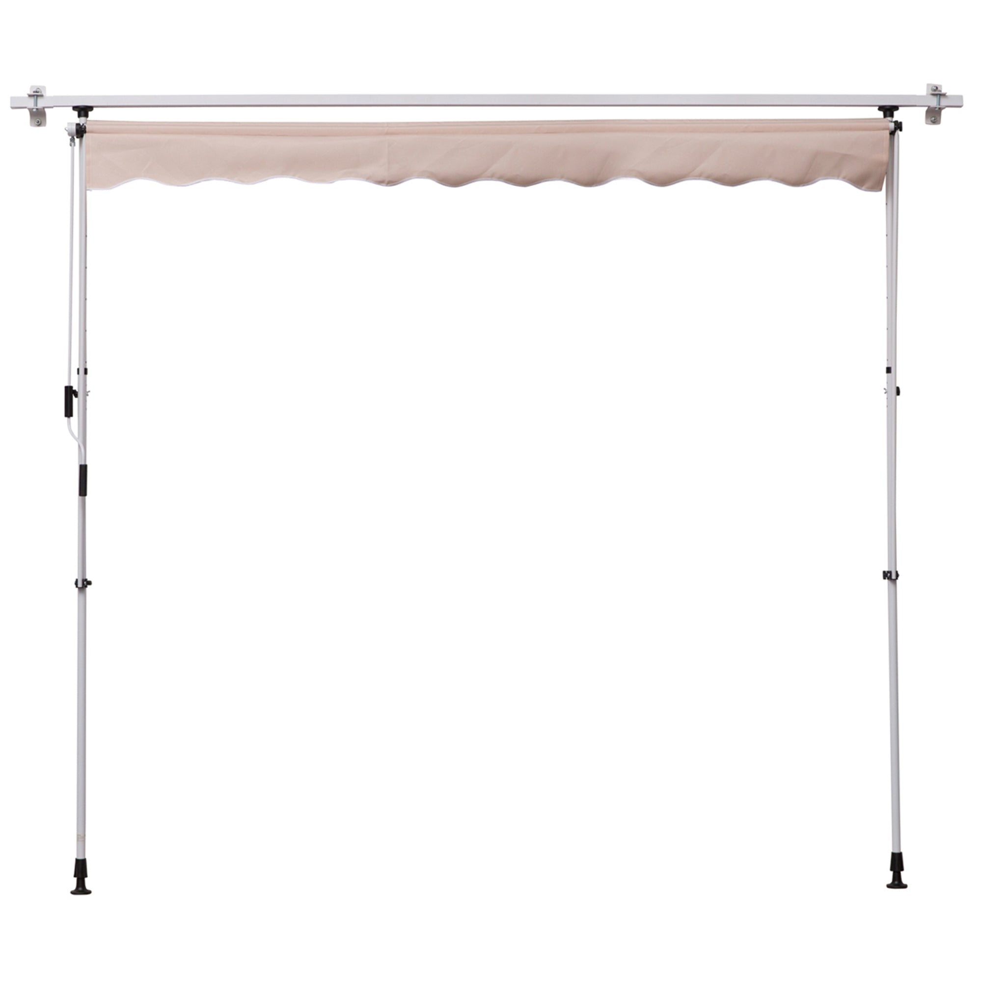 Toldo Manual Retrátil 200x150 cm Bege - Proteção Solar para Varanda