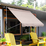 Toldo Manual Retrátil 200x150 cm Bege - Proteção Solar para Varanda
