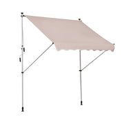 Toldo Manual Retrátil 200x150 cm Bege - Proteção Solar para Varanda