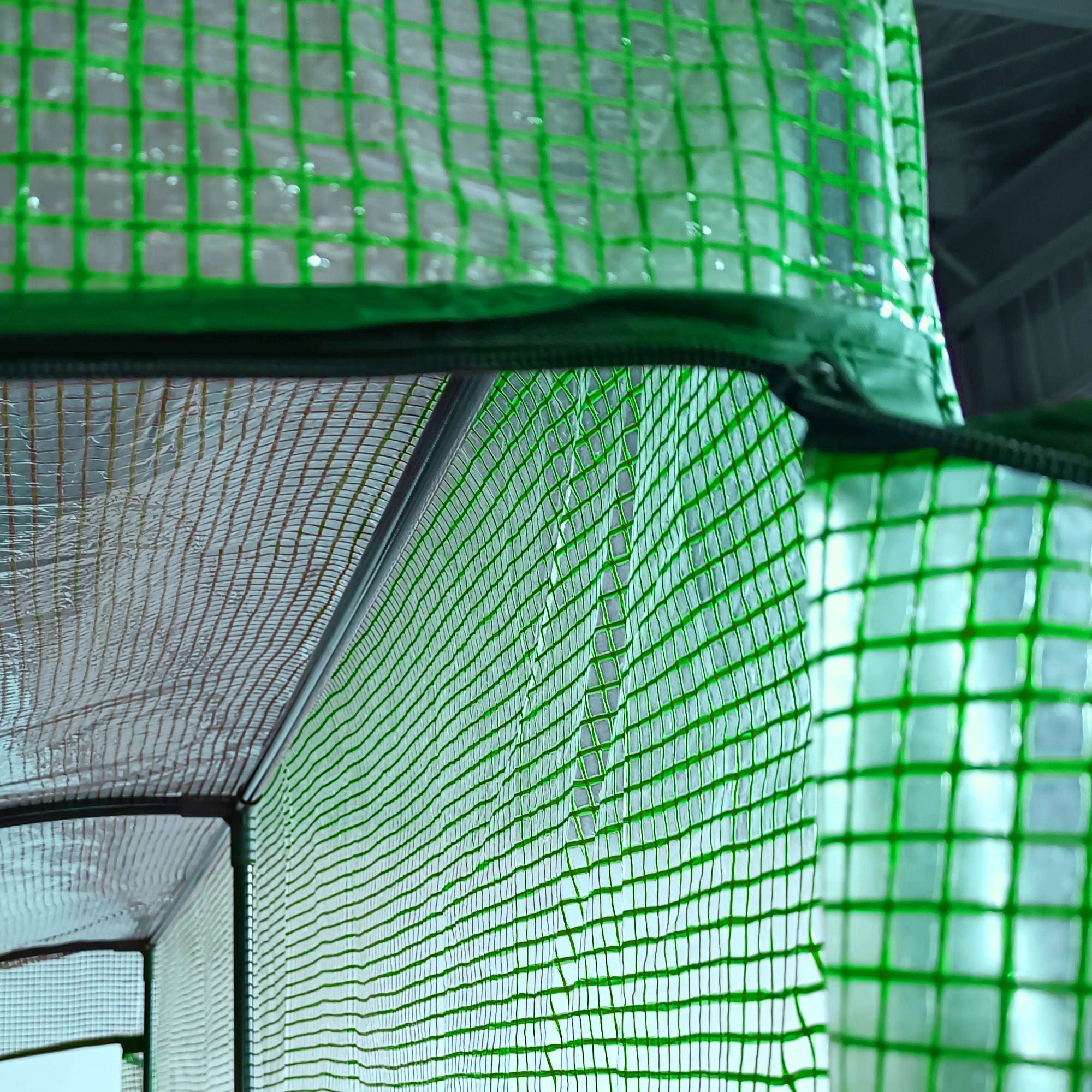 Estufa de Exterior – 200x100x215 cm – Verde – PE e Aço