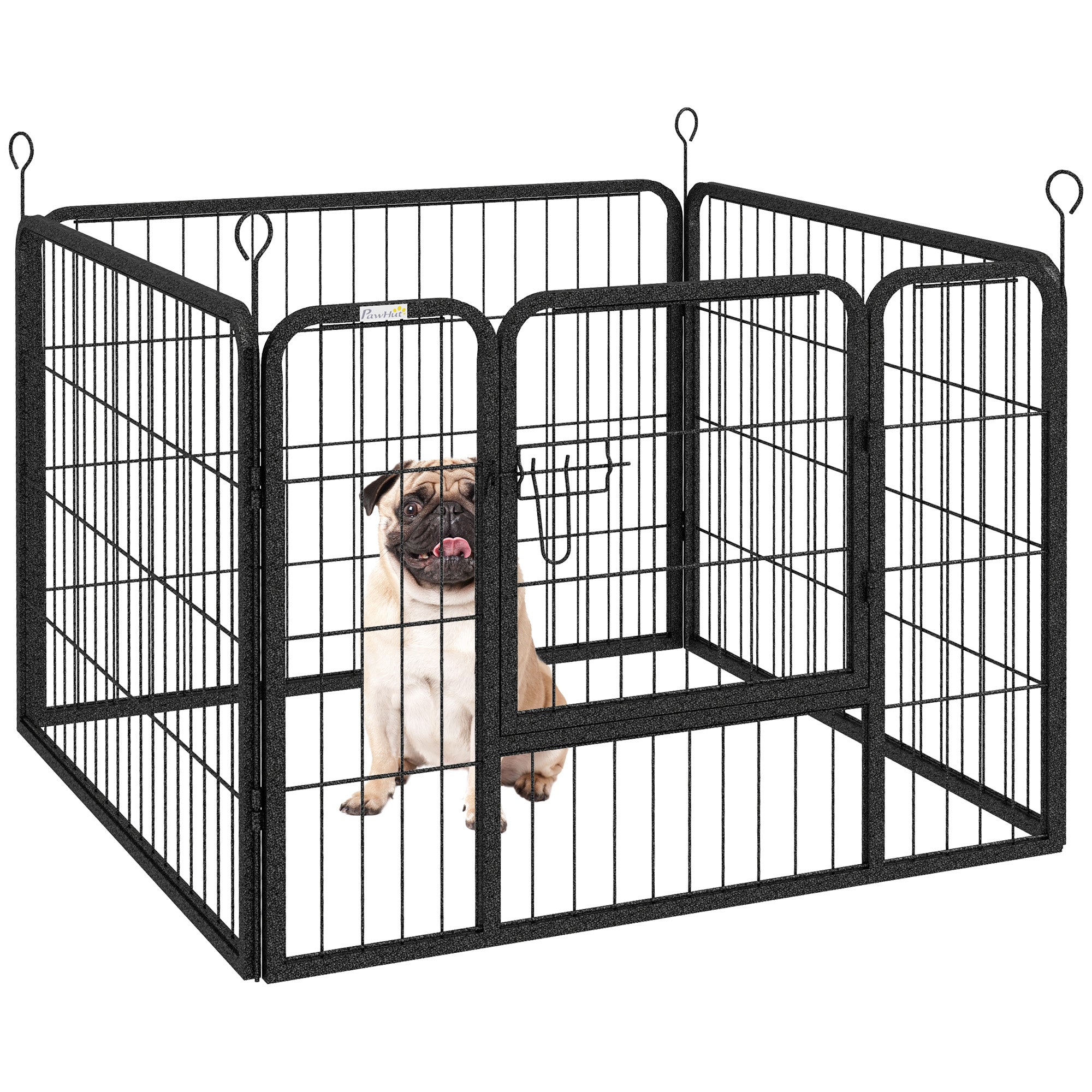 Parque para Cães Dobrável 82x82x60cm - Cinza Escuro