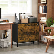 Móvel Arquivo para Escritório 80x39x73,5 cm Preto e Marrom