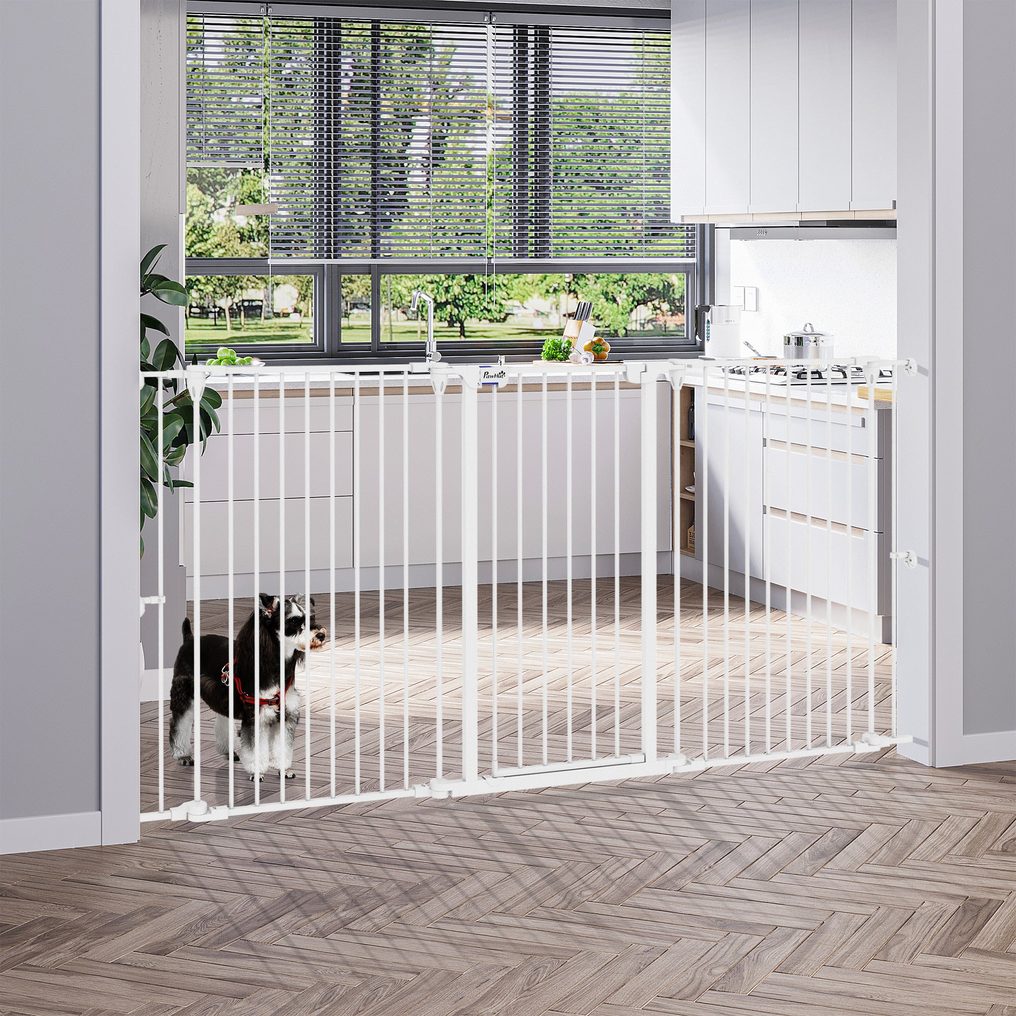 Barreira de Segurança para Animais de Estimação 206x90 cm - Branco