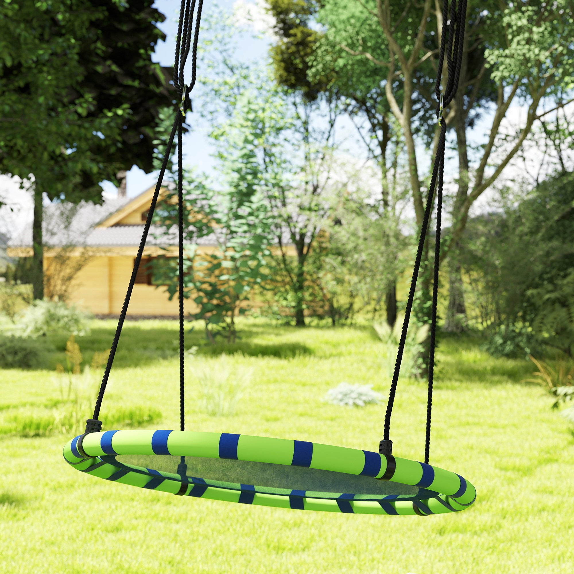 Baloiço de Jardim Infantil Redondo Ø100x180 cm Azul