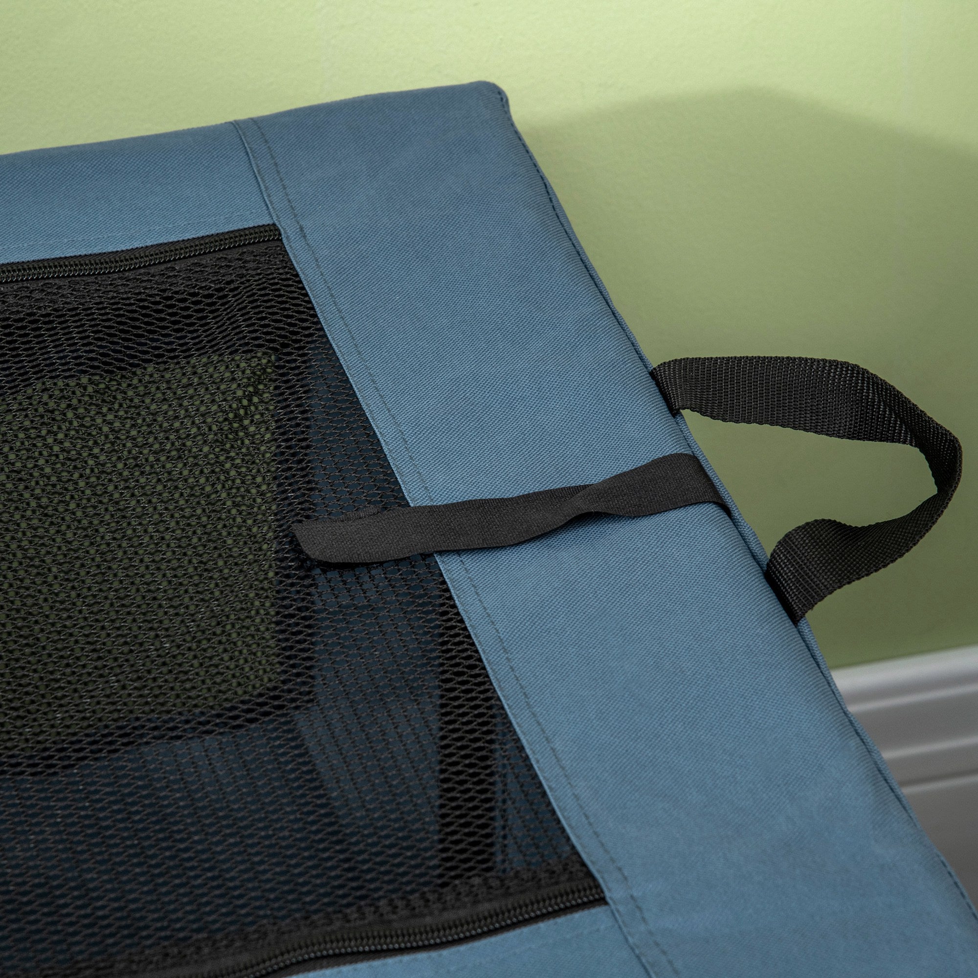 Transportadora para Animais de Estimação Dobrável Azul 69x51x51cm
