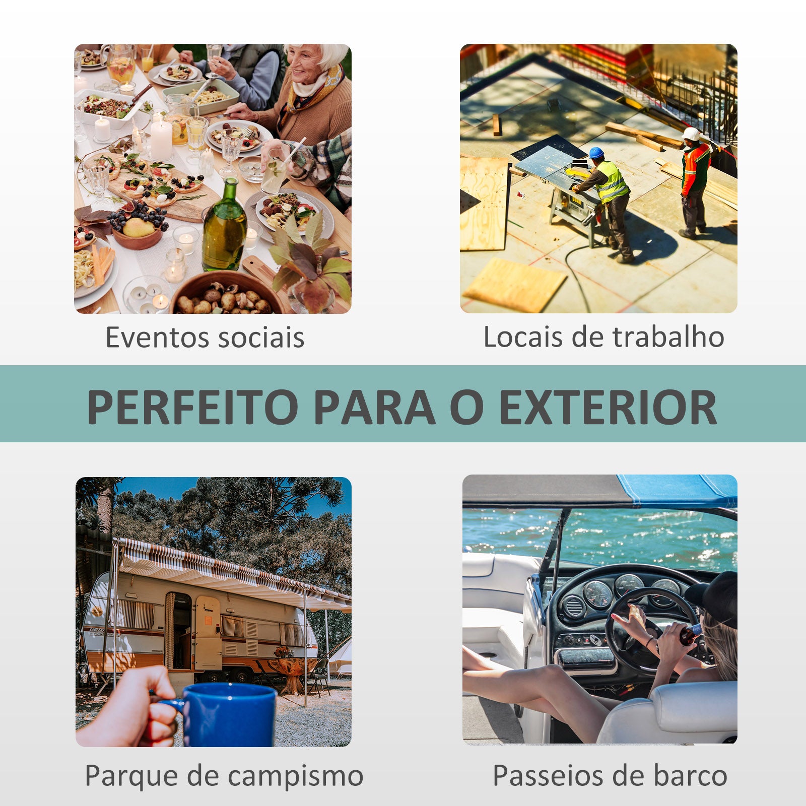 Lavatório Portátil para Atividades ao Ar Livre 51x33,5x103 cm - Cinza Claro