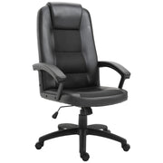 Cadeira de Escritório com Encosto Alto e Altura Ajustável 64x65x113-123 cm - Preto