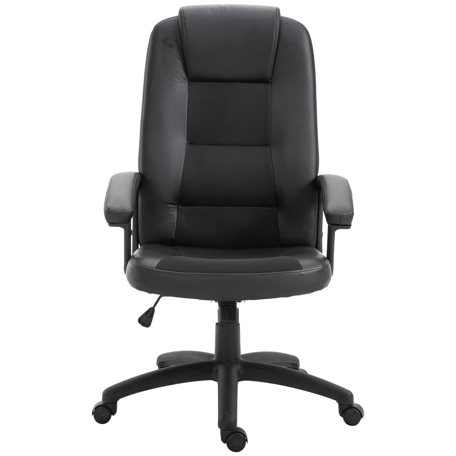Cadeira de Escritório com Encosto Alto e Altura Ajustável 64x65x113-123 cm - Preto