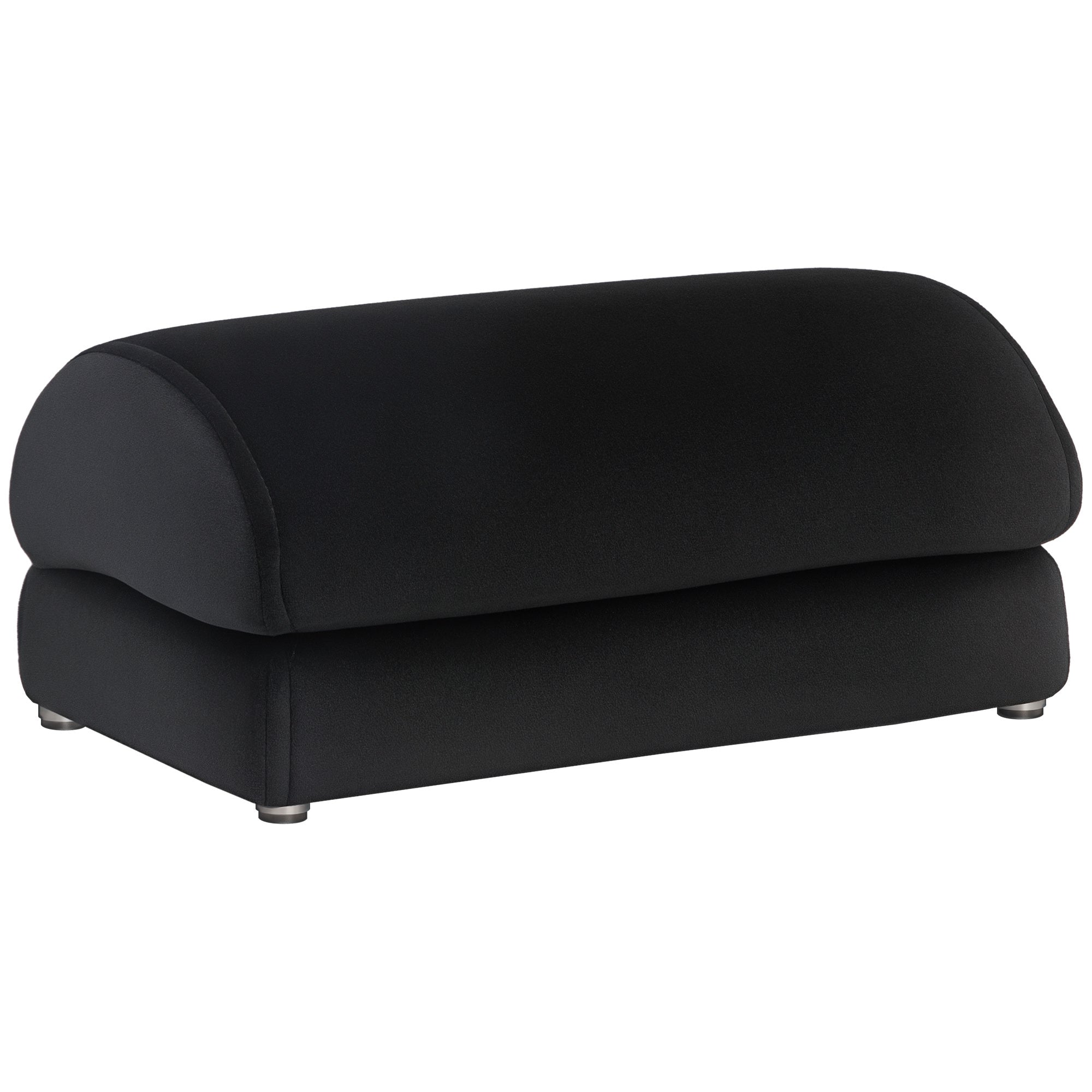 Apoio para os Pés Preenchido de Espuma 32x22x15 cm - Cor Preto