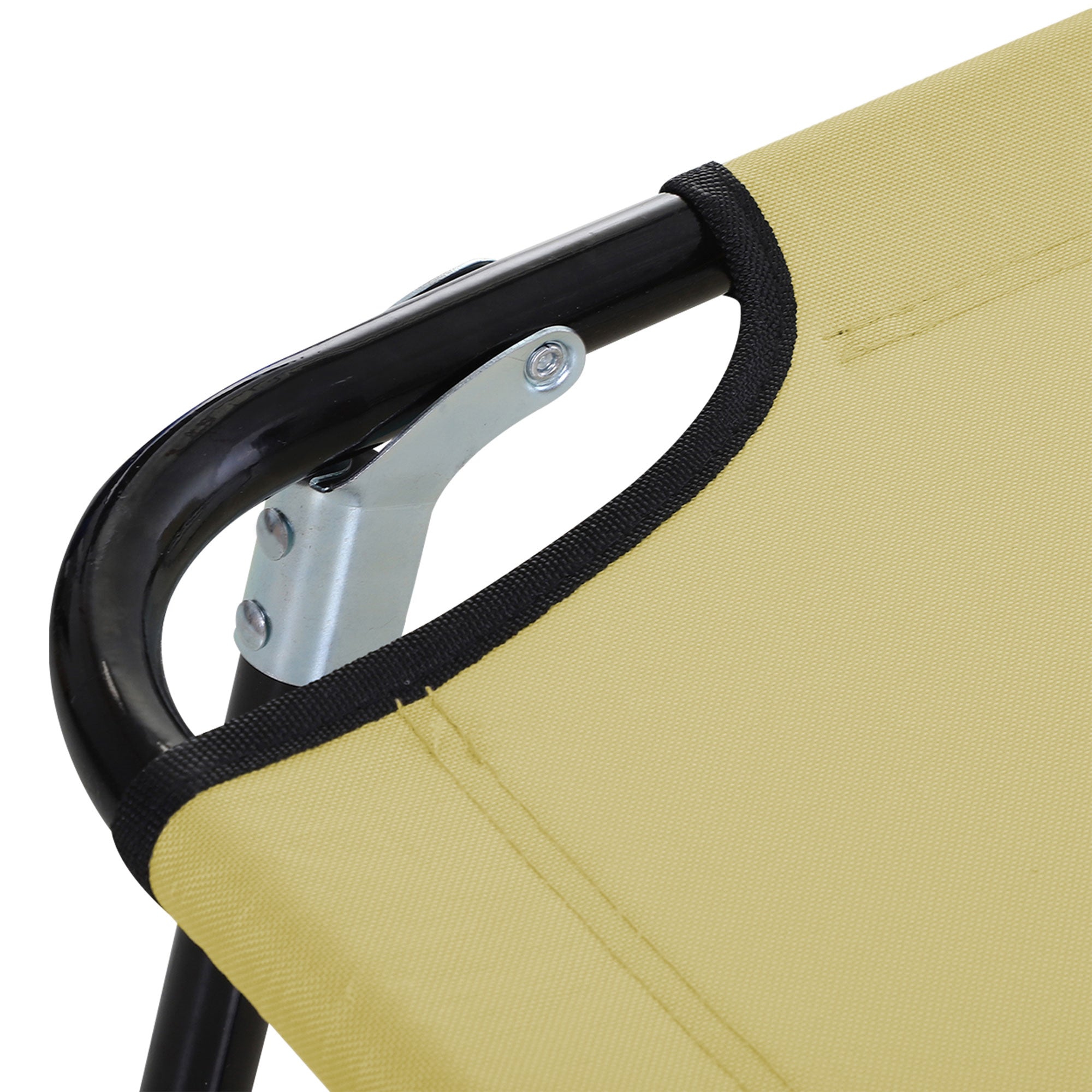 Espreguiçadeira Dobrável Reclinável 188x56x28 cm - Cor Creme