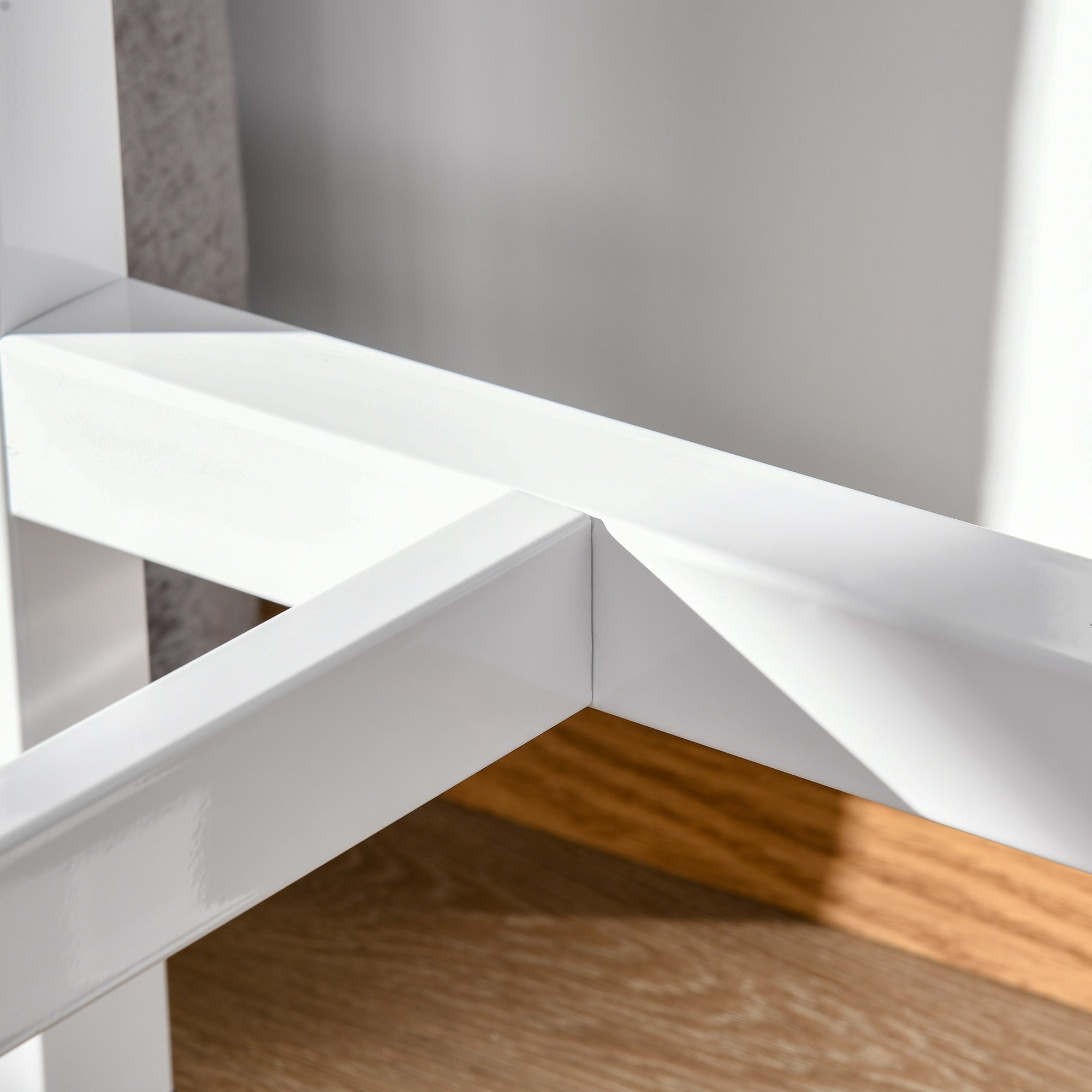 Mesa Alta de Bar Marmorizada 120x40x100cm Branco
