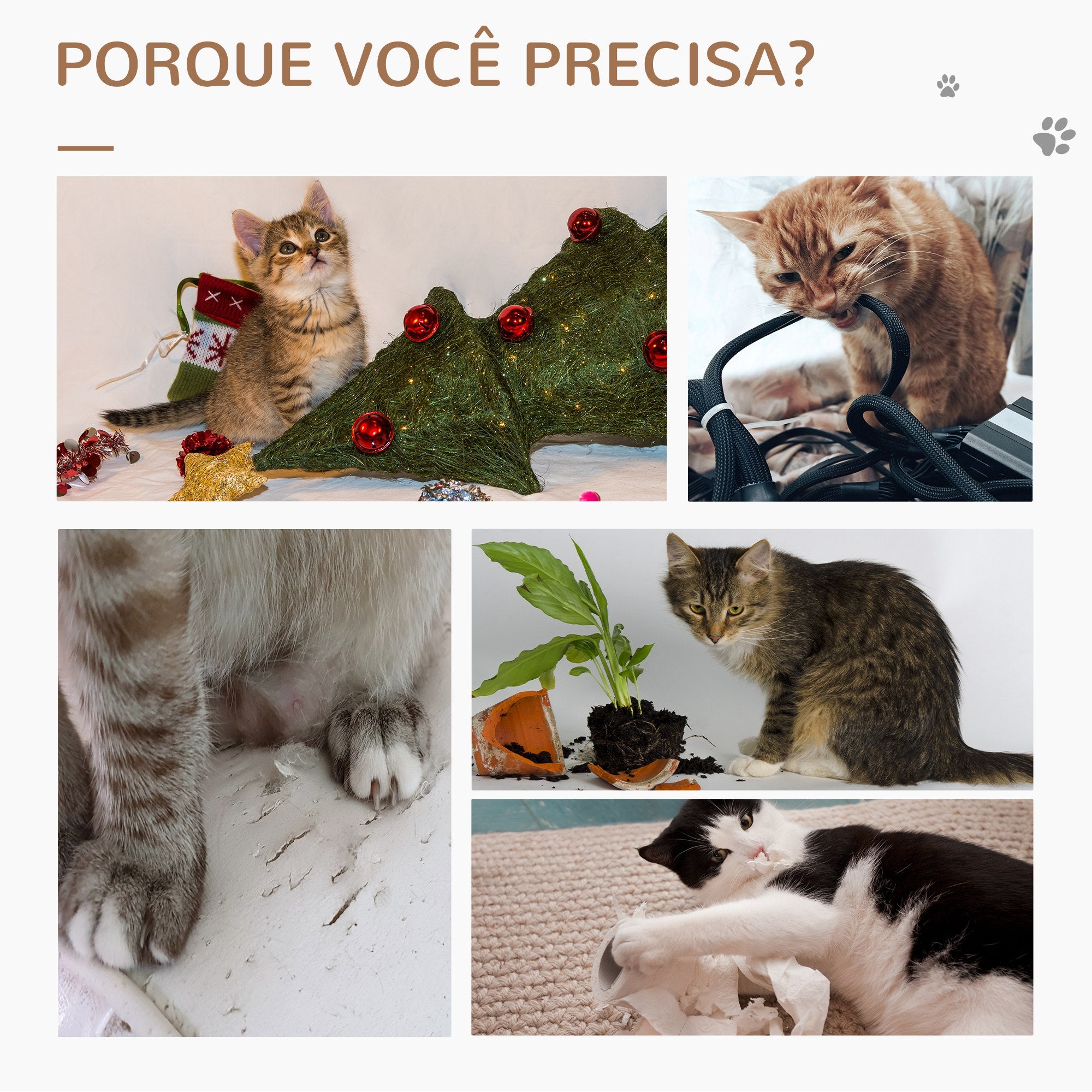 Raspador para Gatos Bege 50x40x105cm - Centro de Atividades com Plataformas e Tubo de Jogo