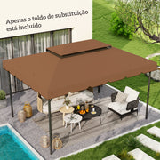 Cobertura de Gazebo/Pérgola 400x300 cm Café