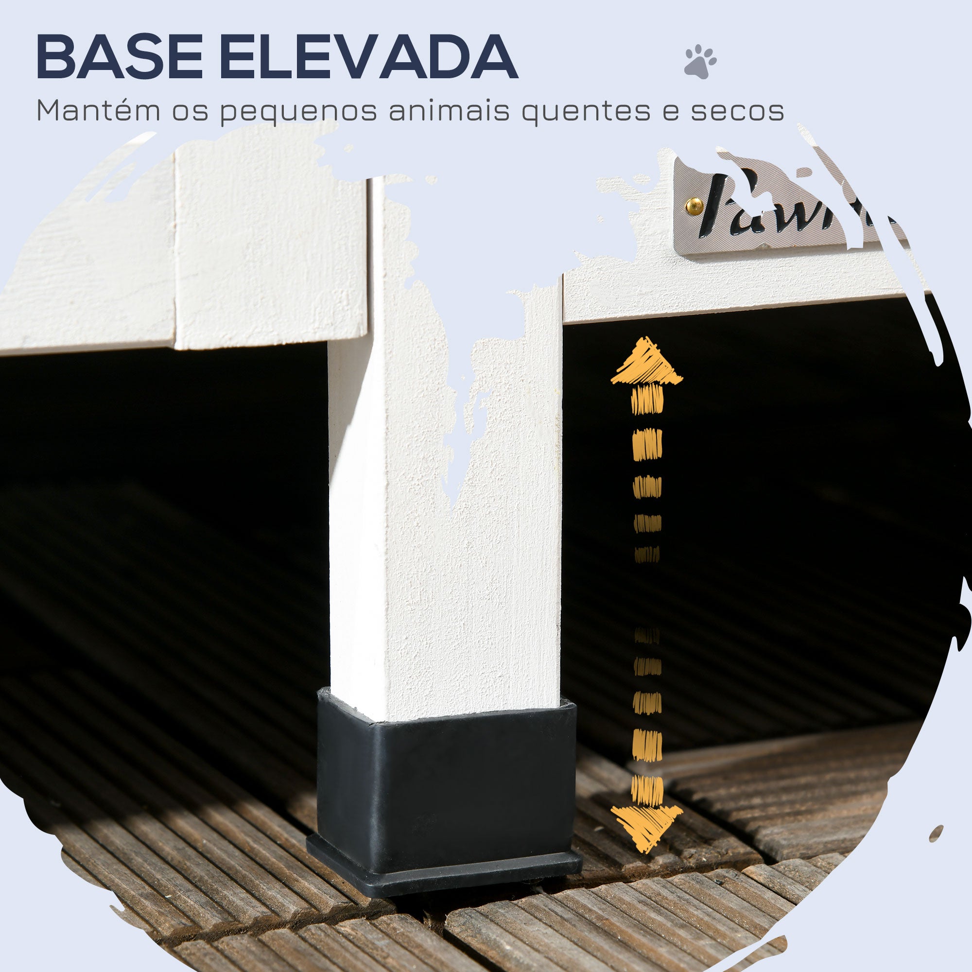 Casa para Gatos de Madeira com Floreira 96x65x85,5 cm Cinzento