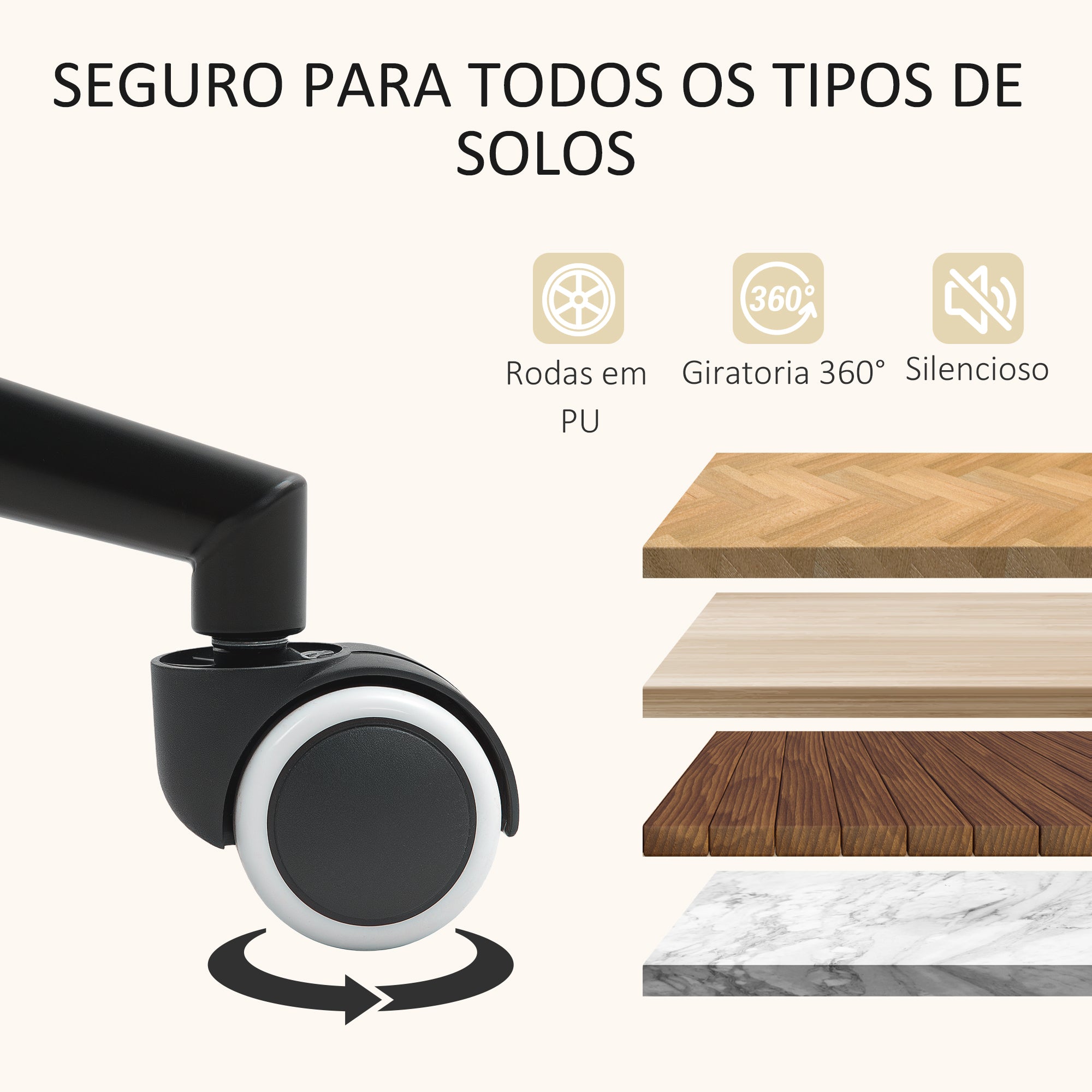 Cadeira de Escritório – 59x55x84-94 cm – Cinzenta – Metal e Madeira