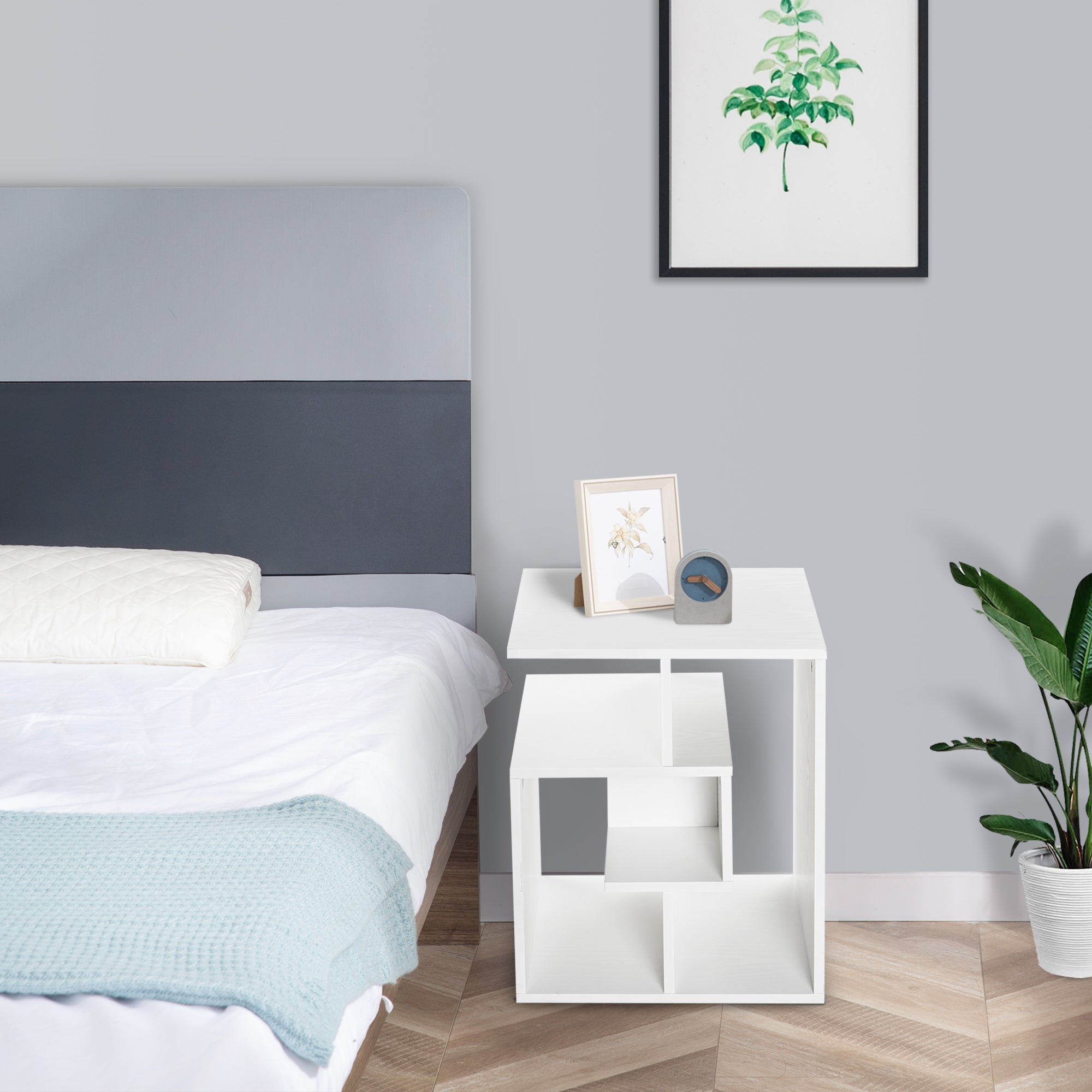 Mesa de Centro 3 Níveis 45x40x55cm - Branco