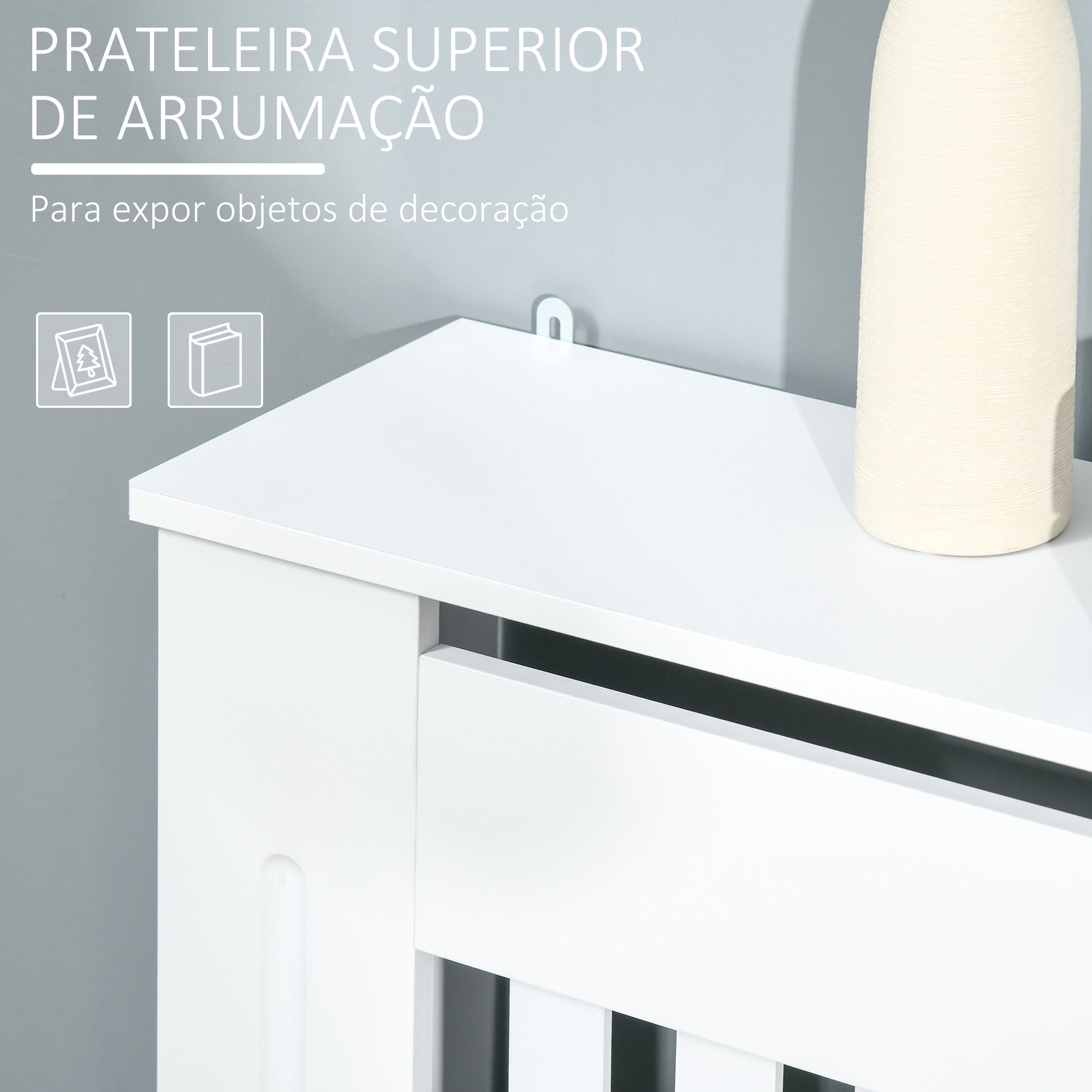 Cobertura para Radiador – 78x19x81 cm – Branca – MDF