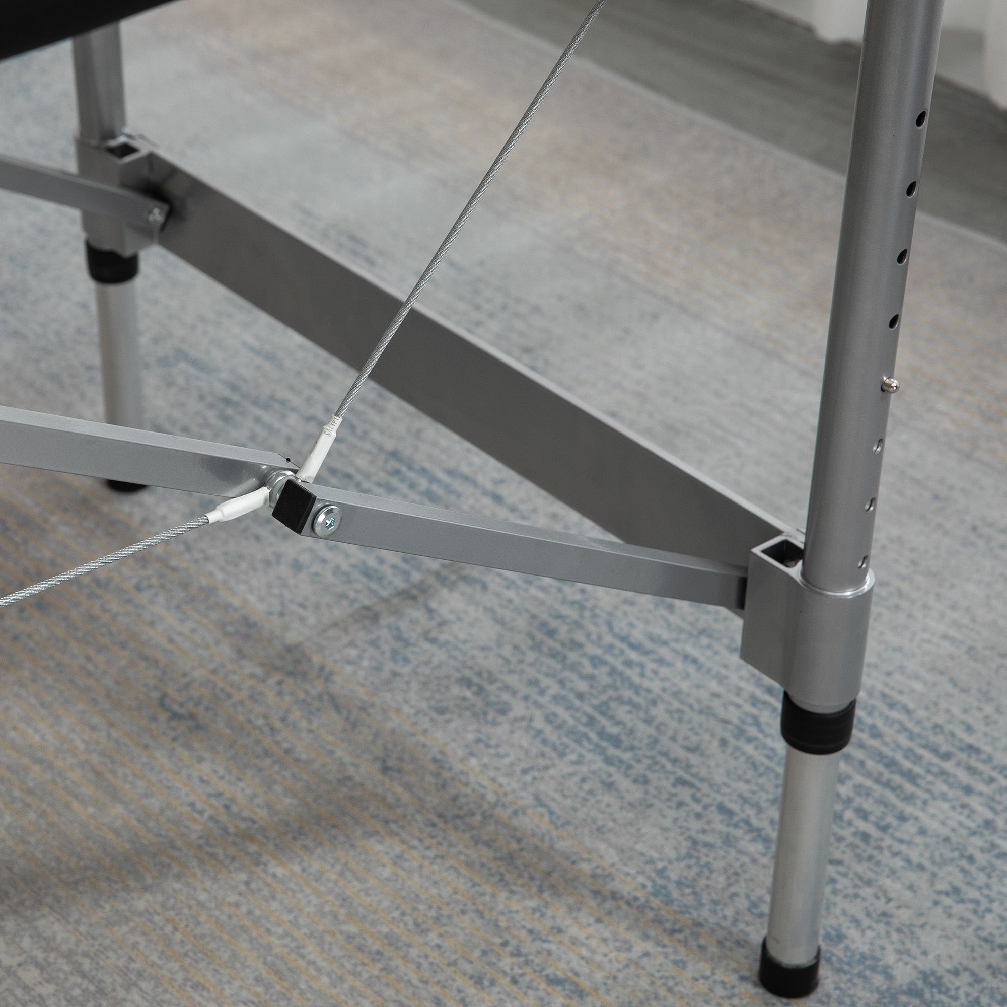 Marquesa de Massagem Portátil 186x71x62-83cm - Cor Preto