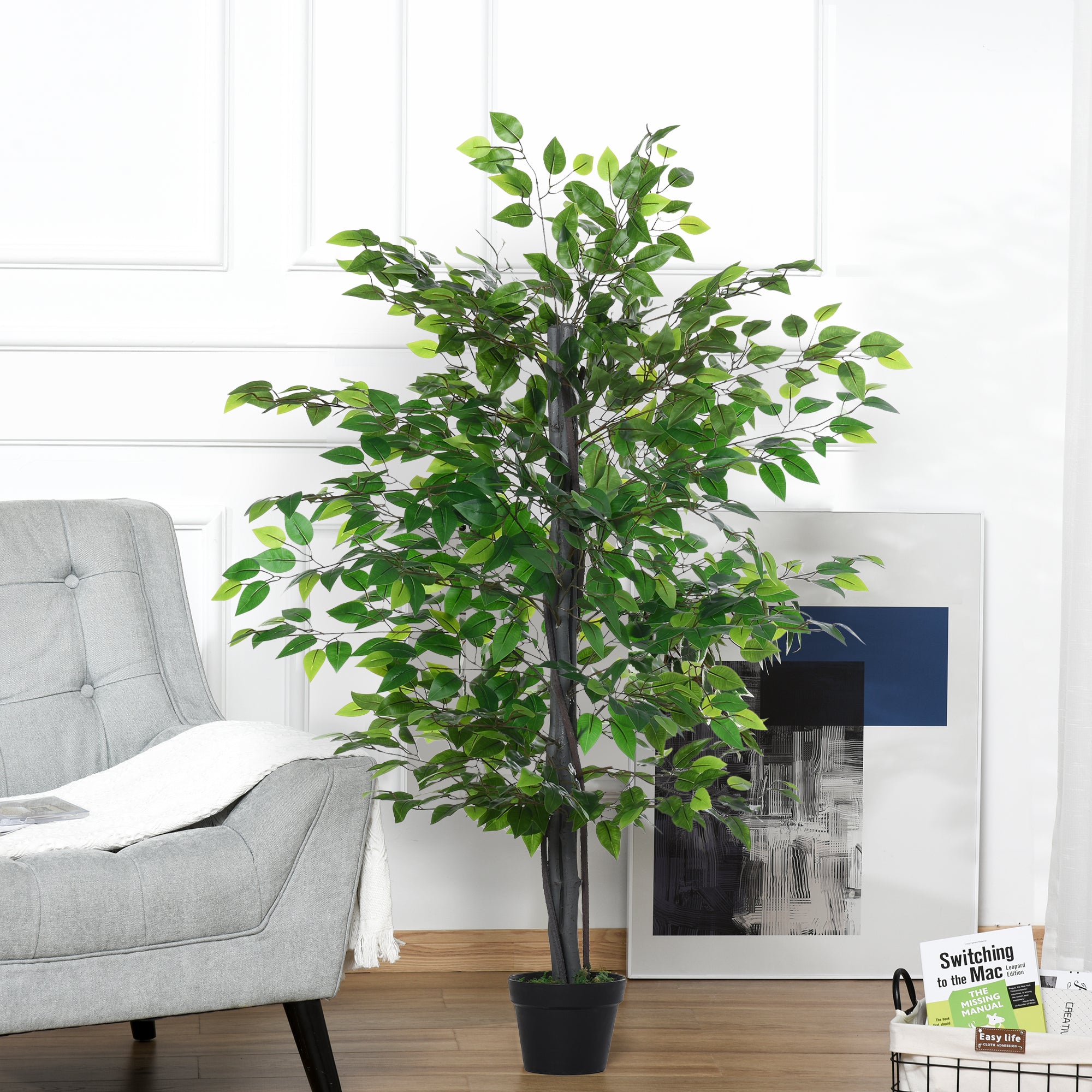 Planta Artificial Ficus com 145 cm de Altura e Vaso - Verde