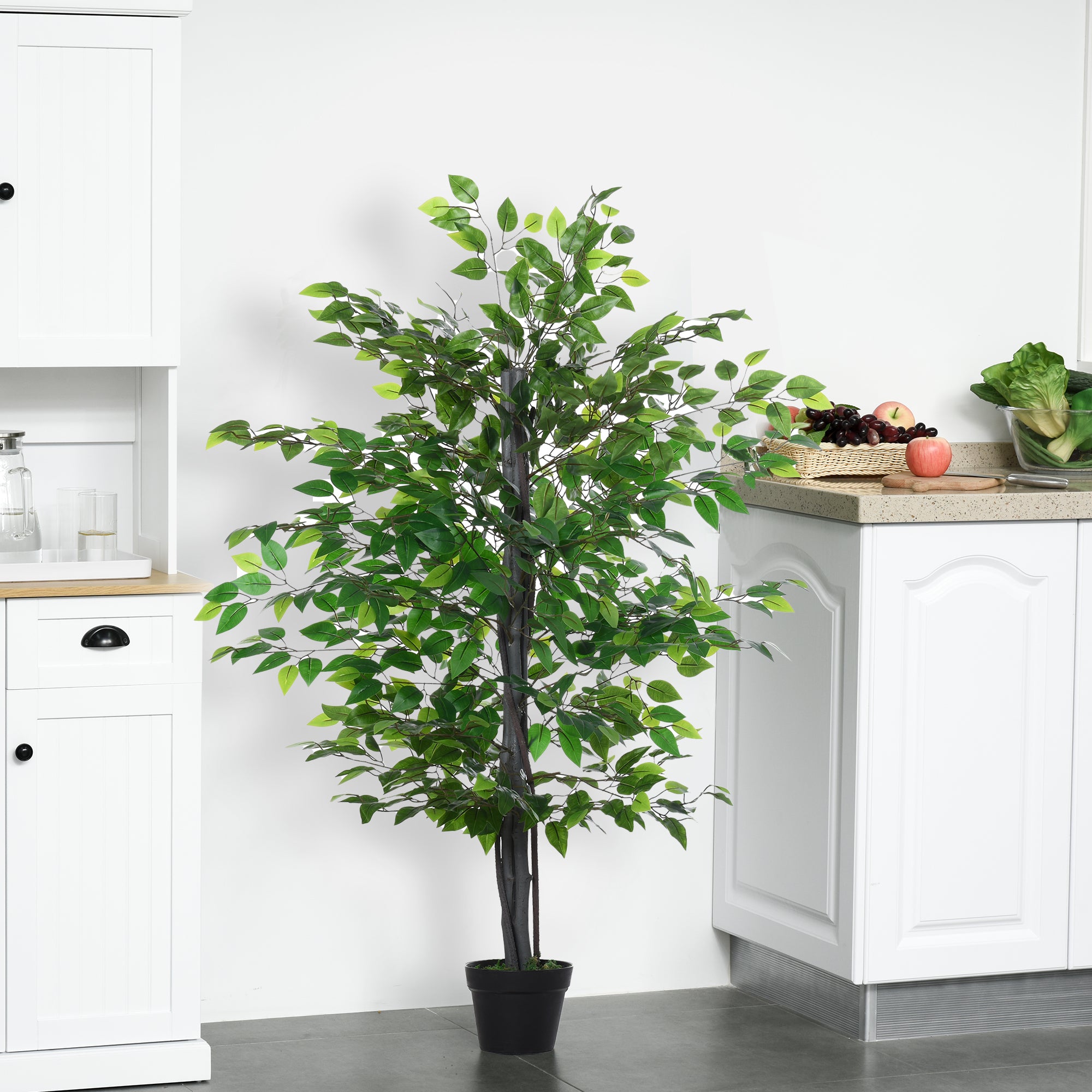 Planta Artificial Ficus com 145 cm de Altura e Vaso - Verde