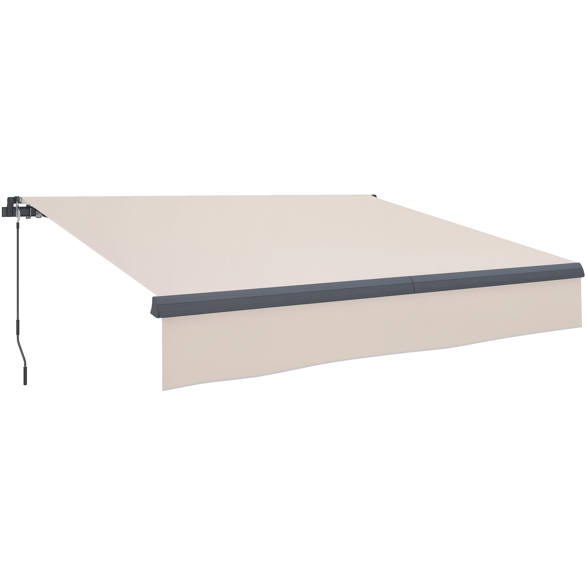 Toldo Retrátil Manual 295x200 cm - Cor Creme Branco