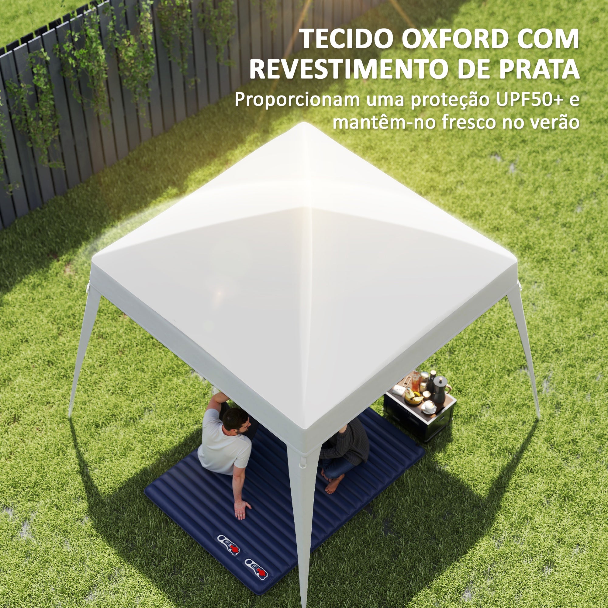 Toldo de Substituição 300x300 cm Branco