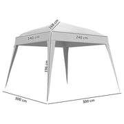 Toldo de Substituição 300x300 cm Branco