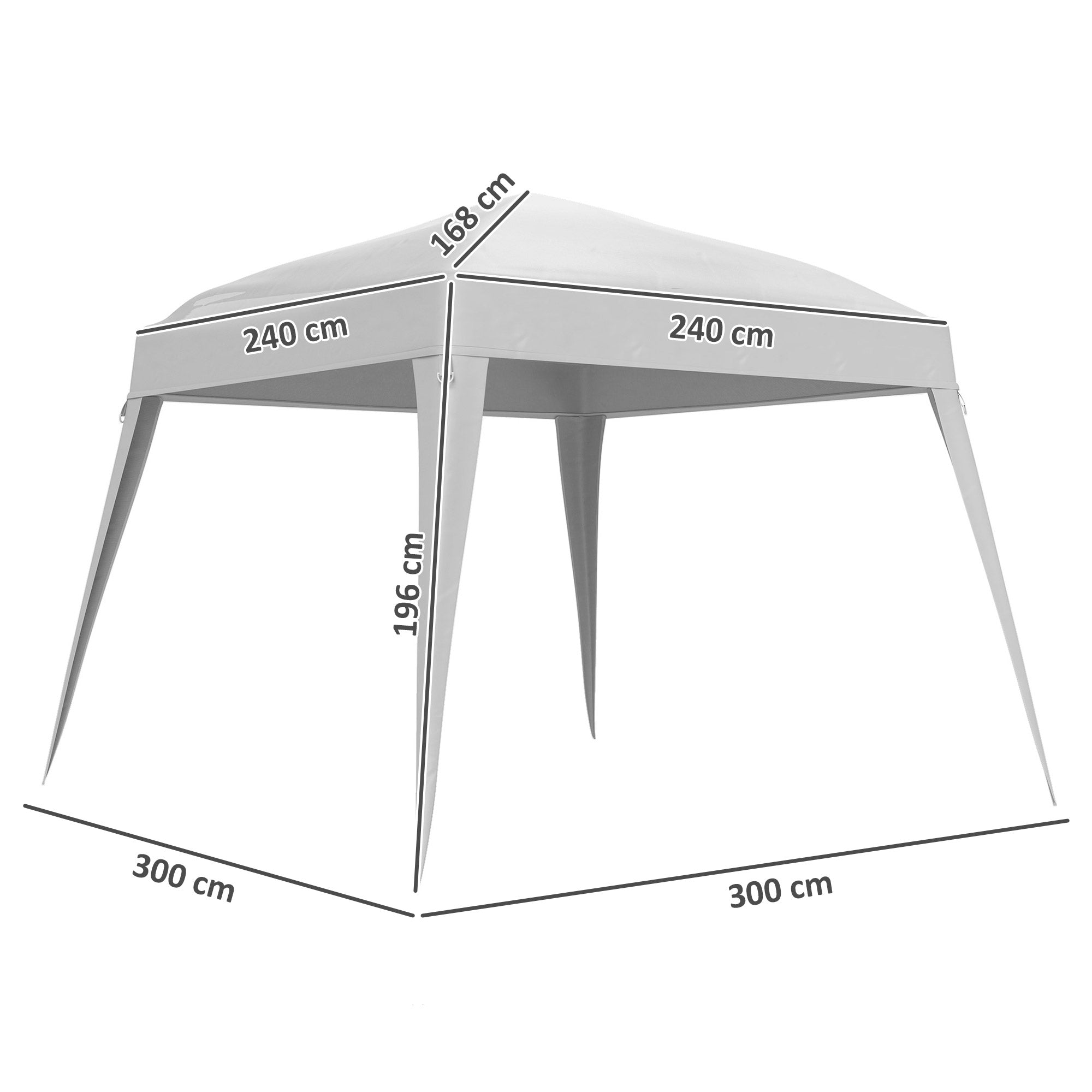 Toldo de Substituição 300x300 cm Branco