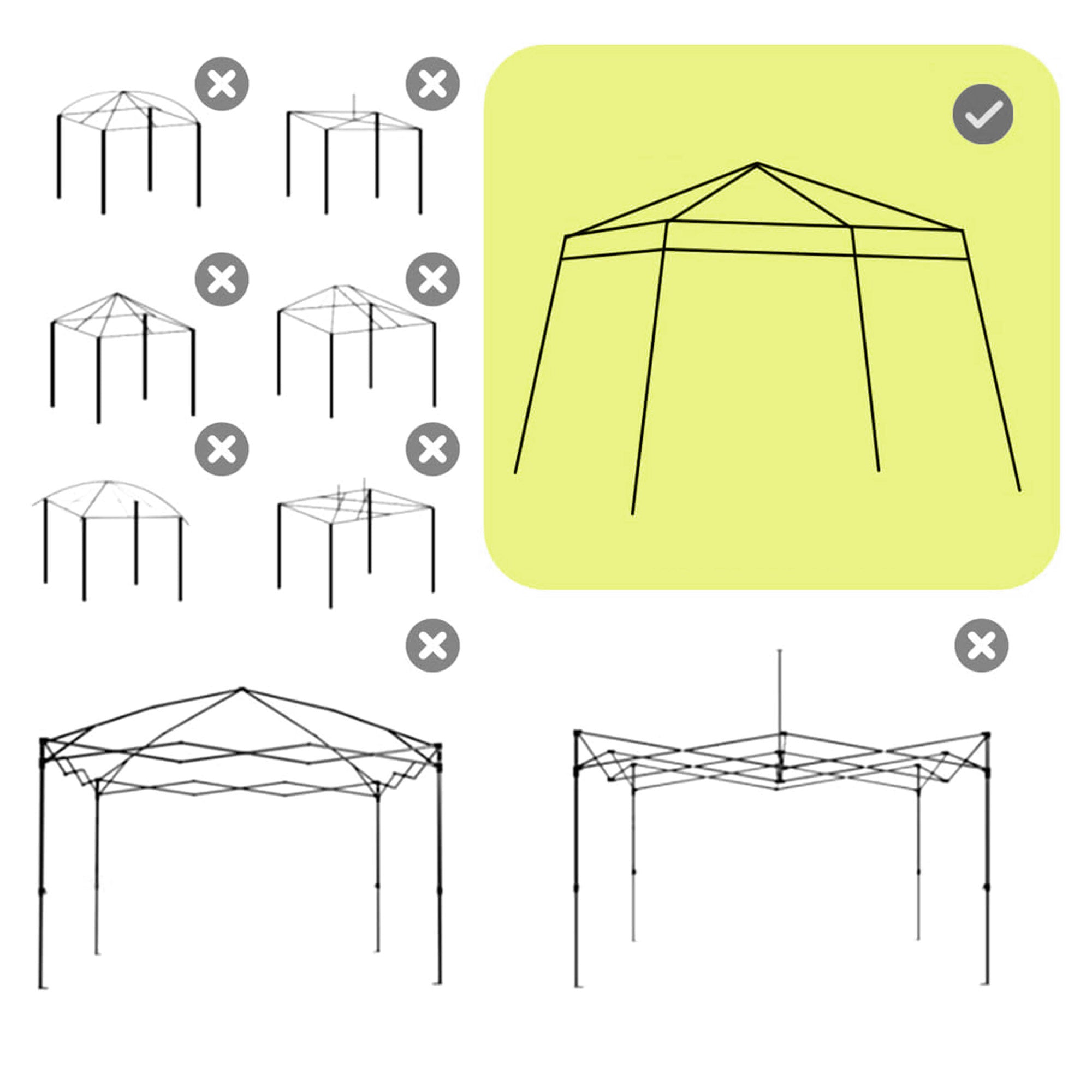 Toldo de Substituição 300x300 cm Branco