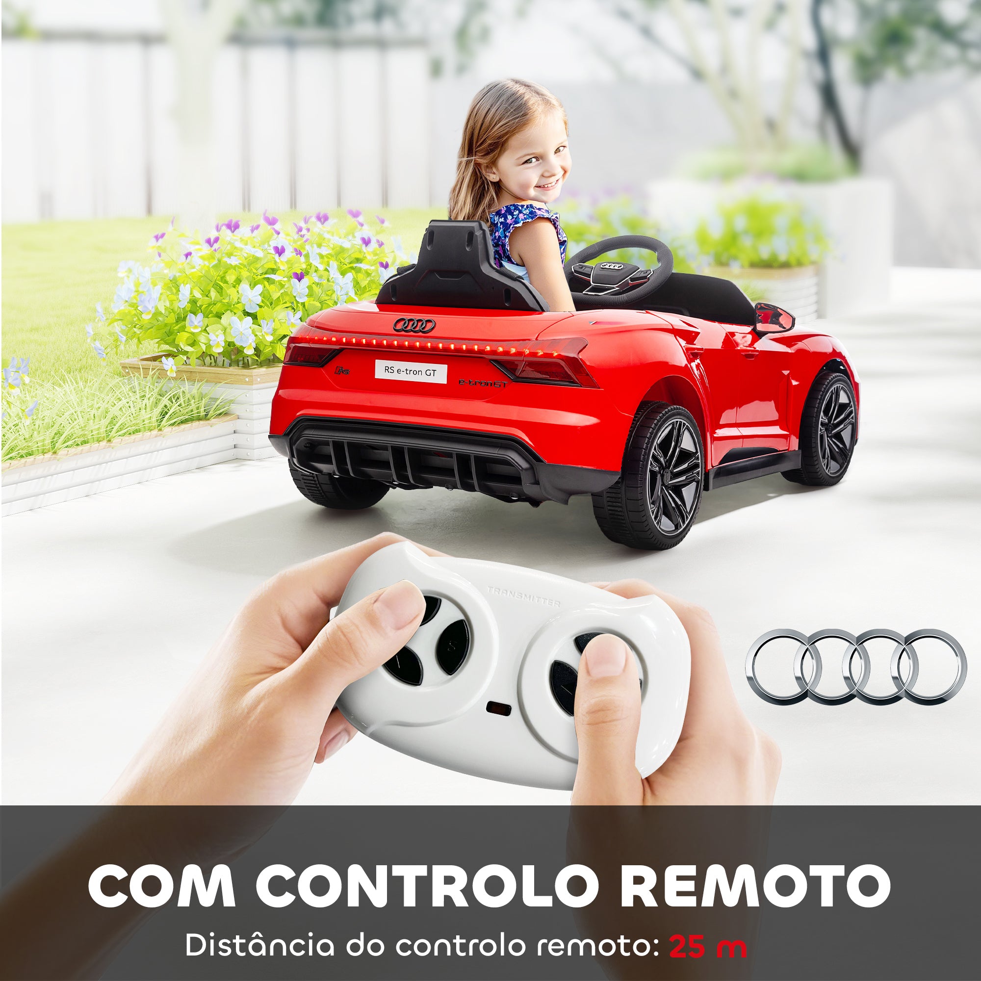 Carro Elétrico para Crianças 103x58x41 cm Vermelho