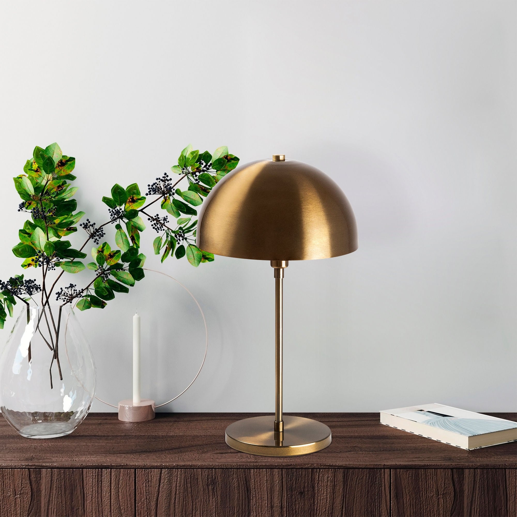 Candeeiro de Mesa vintage de metal, 28 x 28 x 50 cm, IP20, soquete E14, cabo de 200 cm, design elegante com botão liga/desliga, perfeita para decoração de casa e escritório