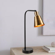 Candeeiro de Mesa Elegante com Corpo em Metal, 52 cm de Altura, Acabamento Preto e Vintage | Soquete E27, 40 W Máx., Cabo de 200 cm | Ideal para Decoração de Casa e Escritório