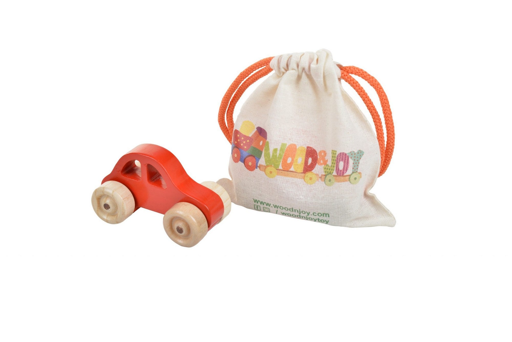 Brinquedo de madeira de pinho – 10 cm x 5 cm x 5 cm – vermelho