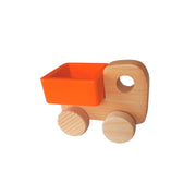 Brinquedo Mini Truck – 9 cm x 6,5 cm x 5 cm – Laranja – 100% pinho