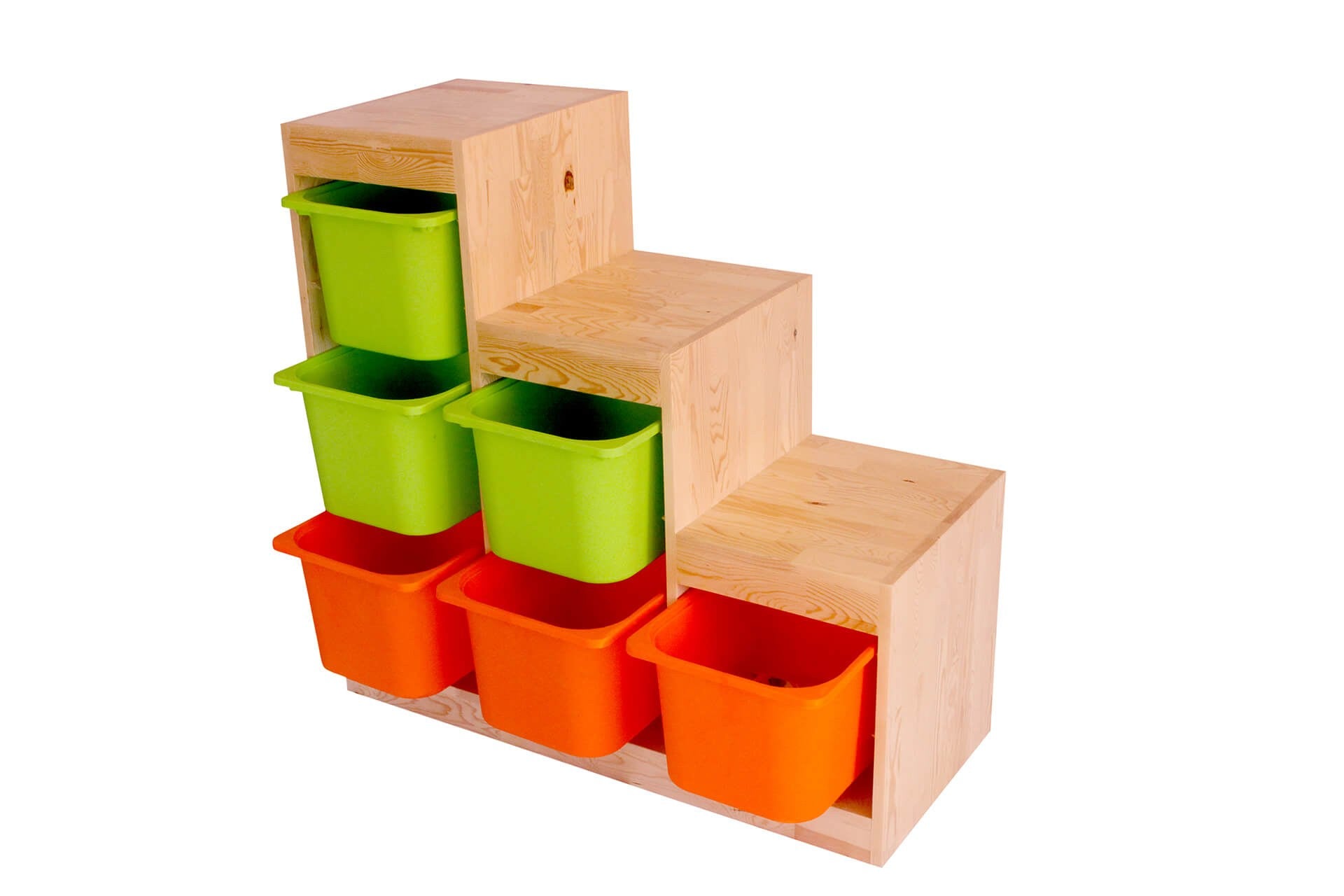 Armário multiusos – 45 cm / 71 cm / 97 cm – Carvalho – Madeira de Pinho