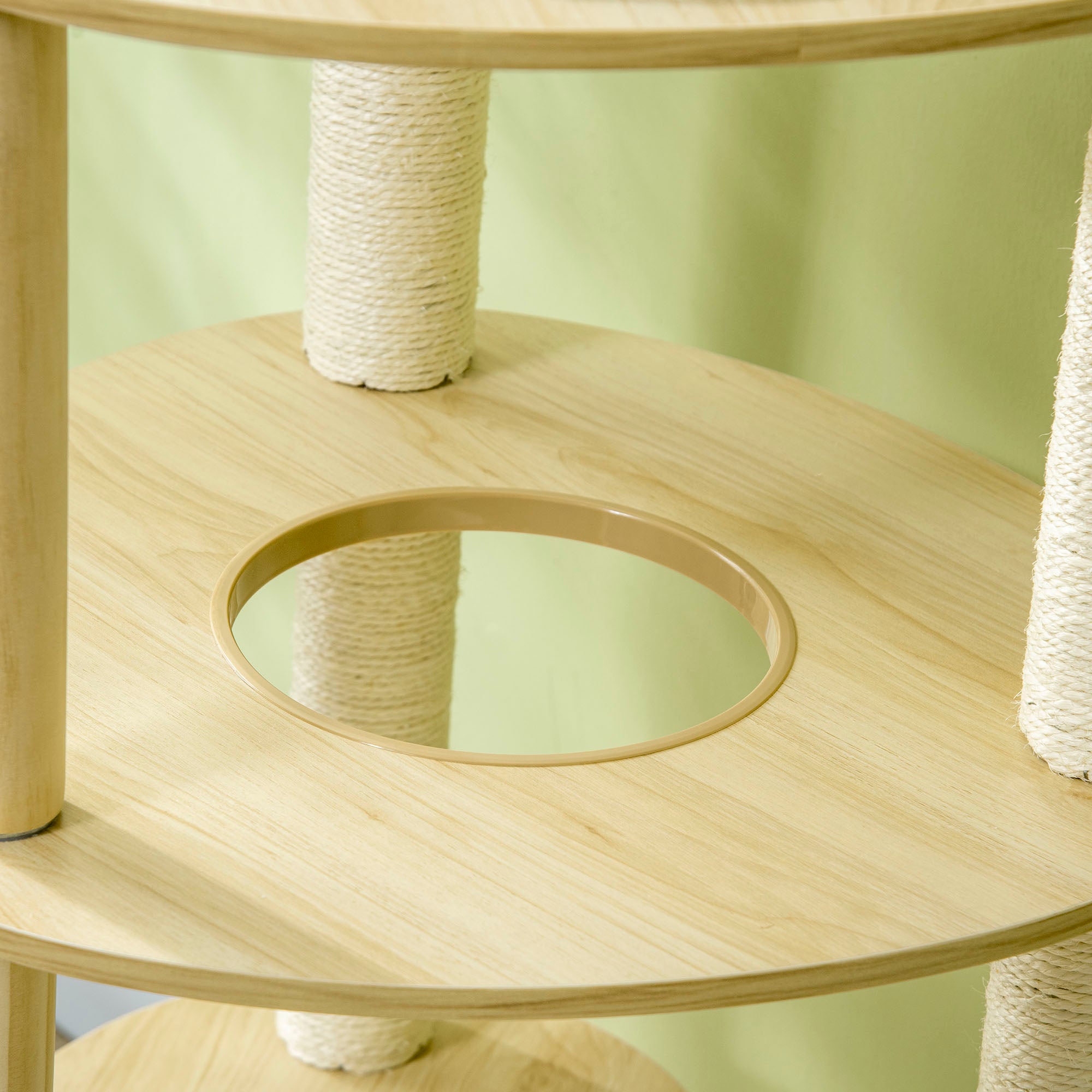 Torre de Arranhar para Gatos Ø54x123,5 cm Cor de Carvalho