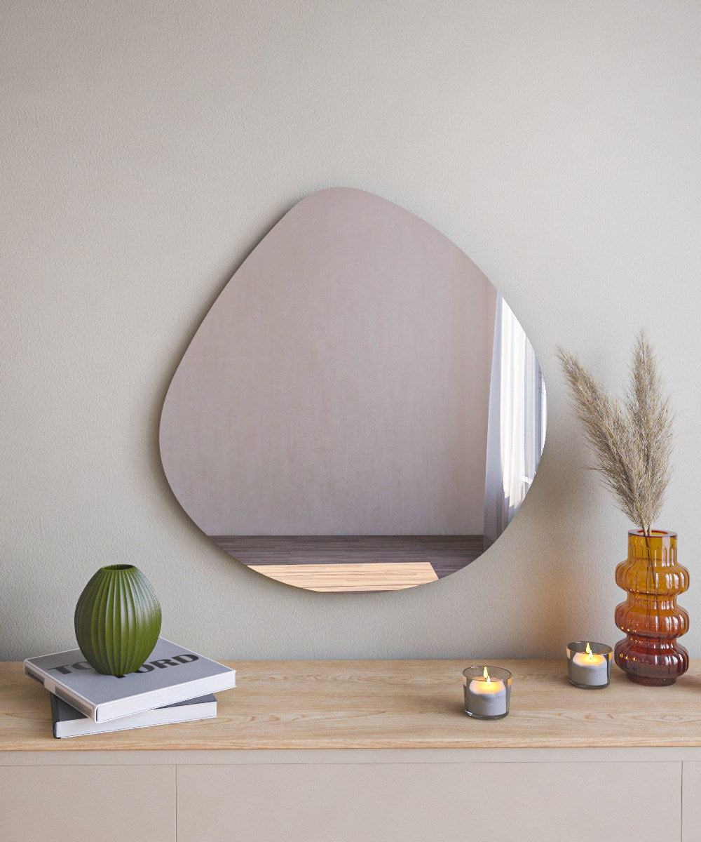 Espelho de cômoda elegante preto, 60 x 60 cm | 100% MDF, Flotal-E ecológico | Design de parede, perfeito para quartos e closets modernos