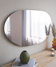 Espelho de cômoda elegante preto, 52 x 89 cm | 100% MDF, Flotal-E ecológico | Design de parede, perfeito para quartos e closets modernos
